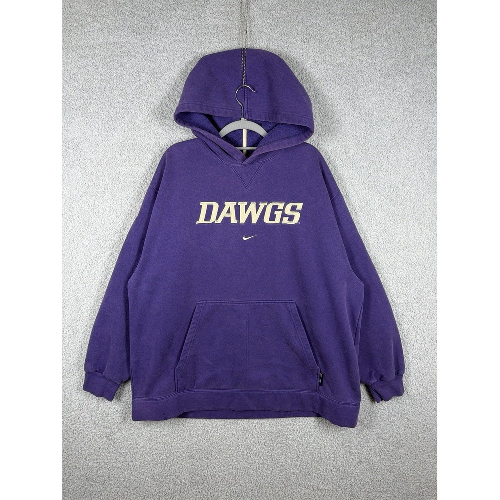Vintage Nike Men's Purple Washington Huskies Hoodie Size XL